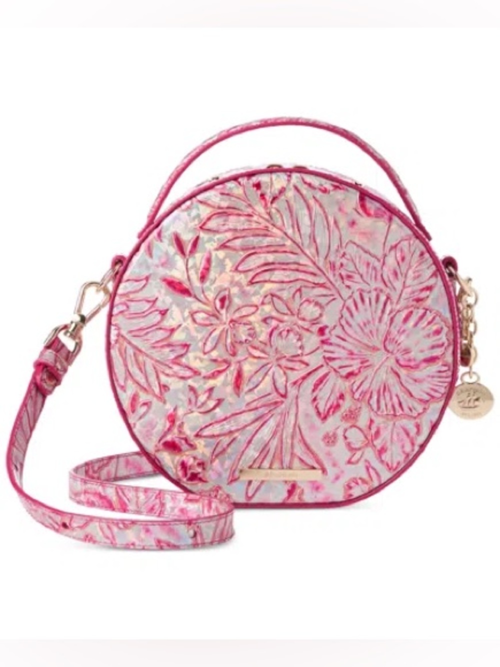 Brahmin Lane Lokelani Crossbody Bag in Coral Snapdragon